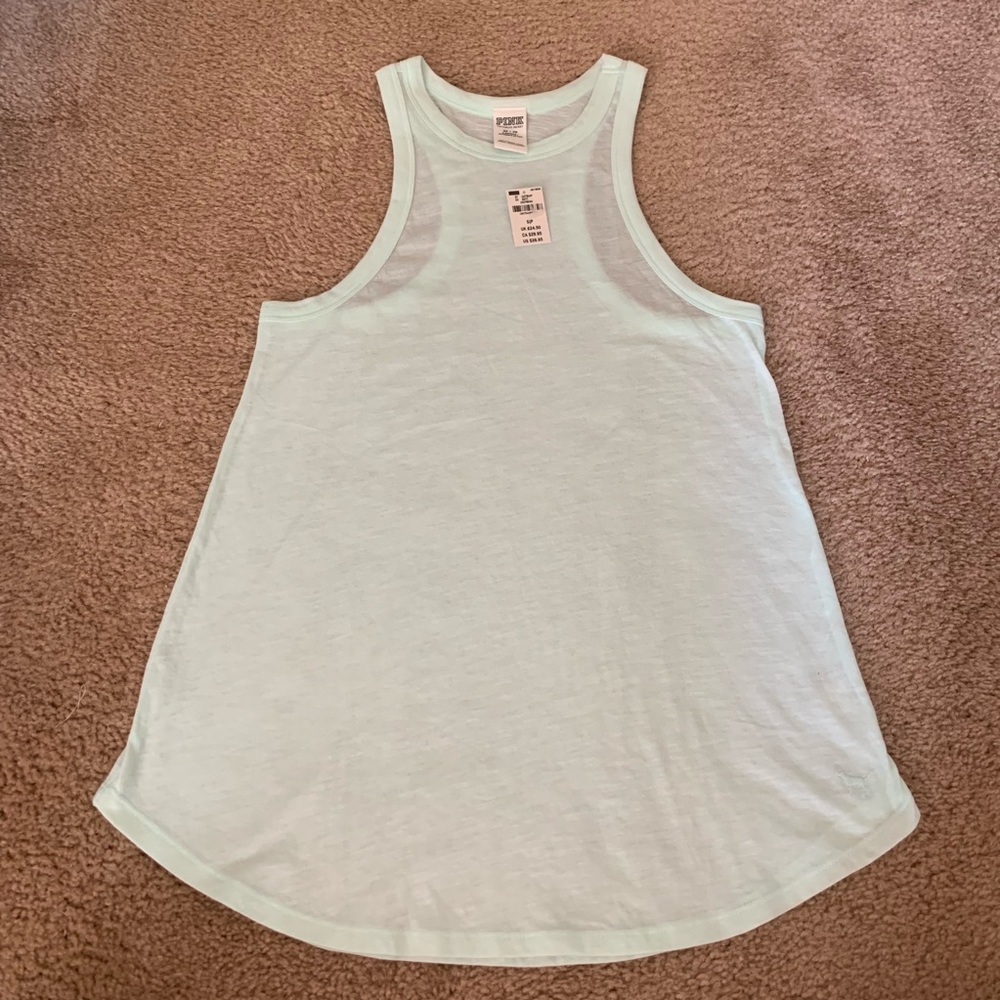 NWT VS PINK high neck mint tank sz XS